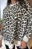 The Scamp Leopard Chillax Sweatshirt Ecru